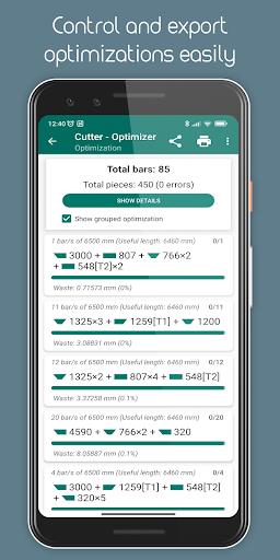 Cutter - Cutting optimizer Screenshot2