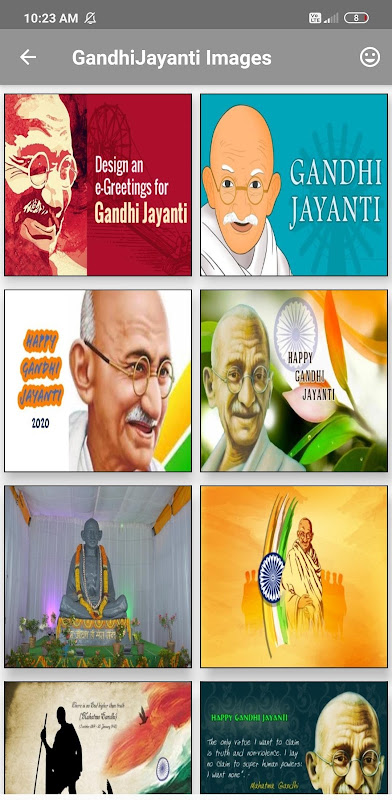 Gandhi Jayanti Photos Images Messages Status Screenshot1