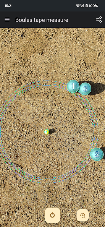 Tape measure for pétanque Screenshot1