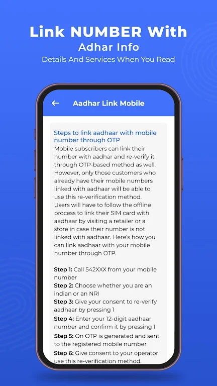 Link Number With Aadhar Info Screenshot4