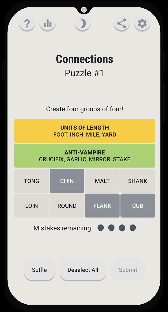 Connections: Group words Screenshot1