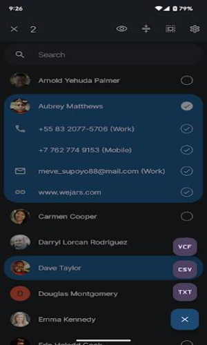 Share Contacts: Text, VCF, CSV Screenshot2