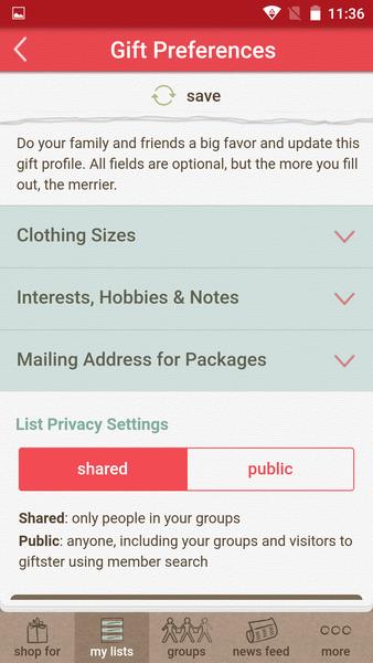 Giftster Screenshot3