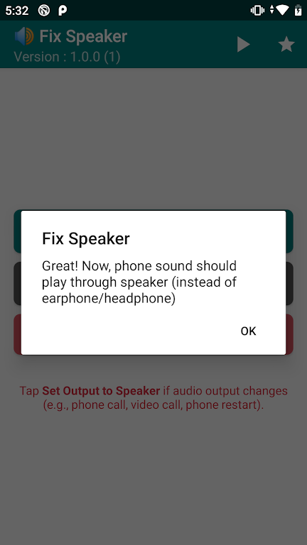 Fix Speaker - Disable Earphone Screenshot2