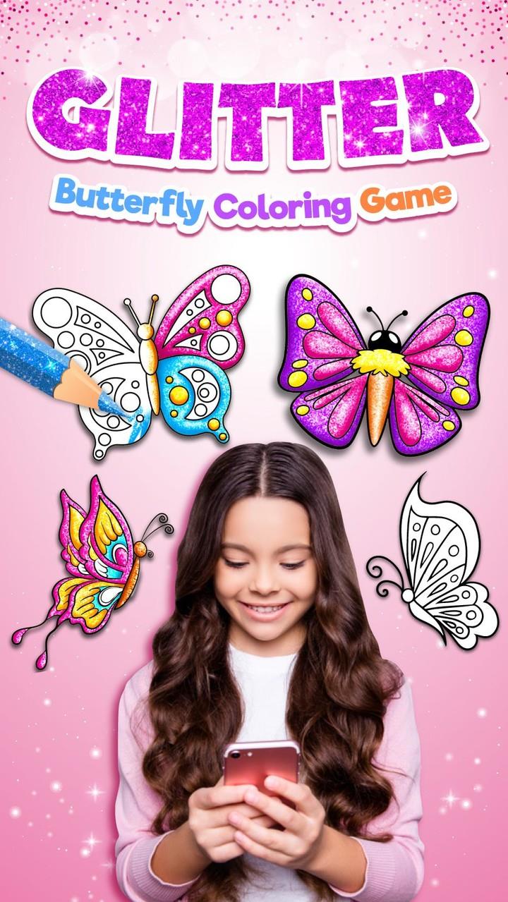 Glitter Butterfly Coloring - Learn Colors Screenshot1