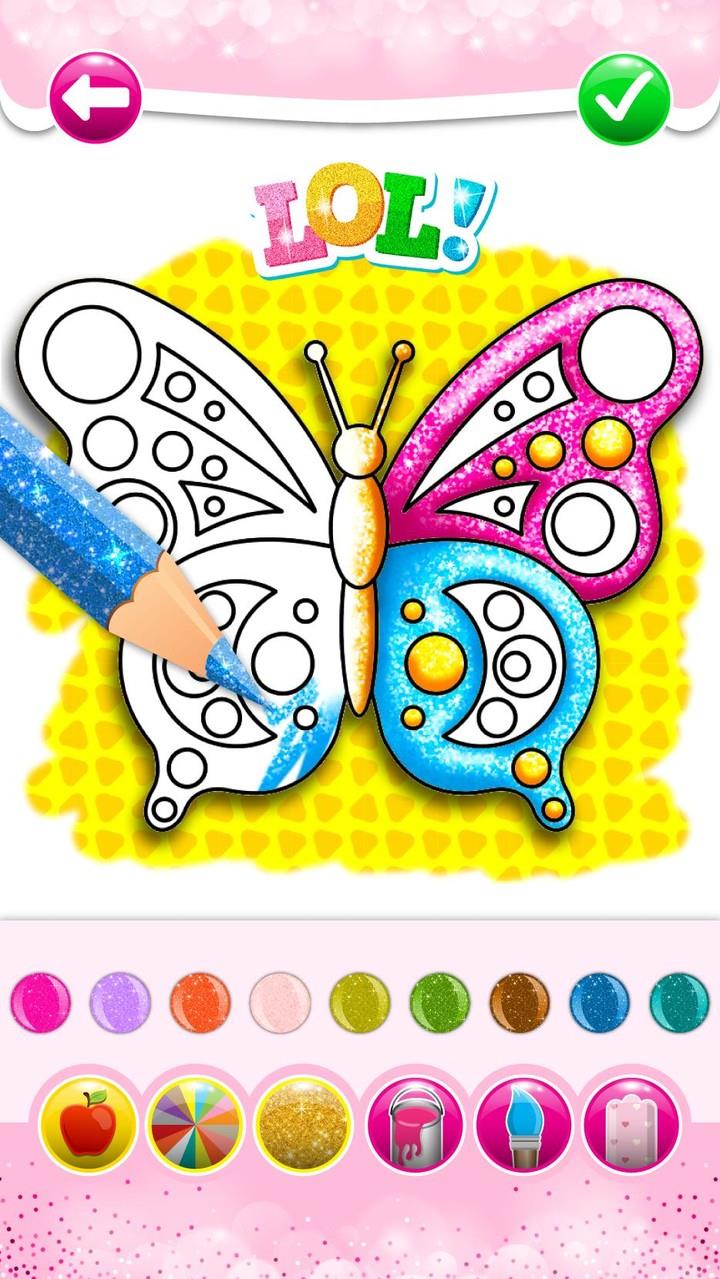 Glitter Butterfly Coloring - Learn Colors Screenshot4