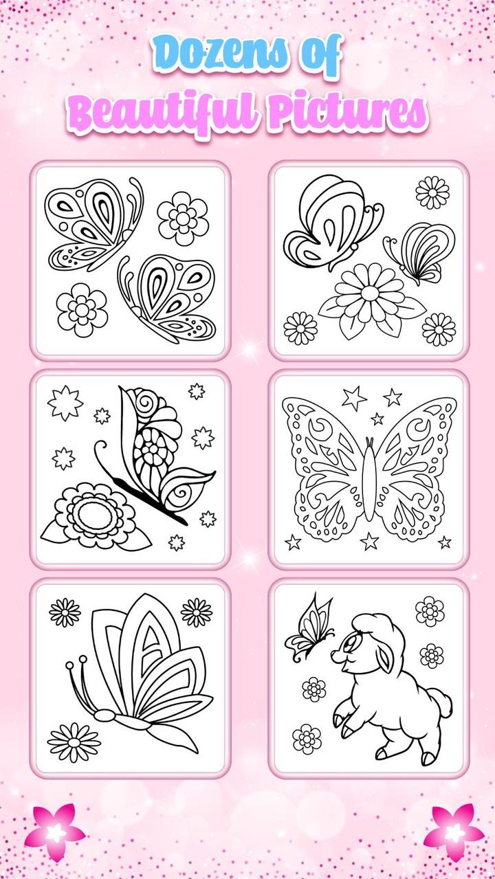 Glitter Butterfly Coloring - Learn Colors Screenshot5