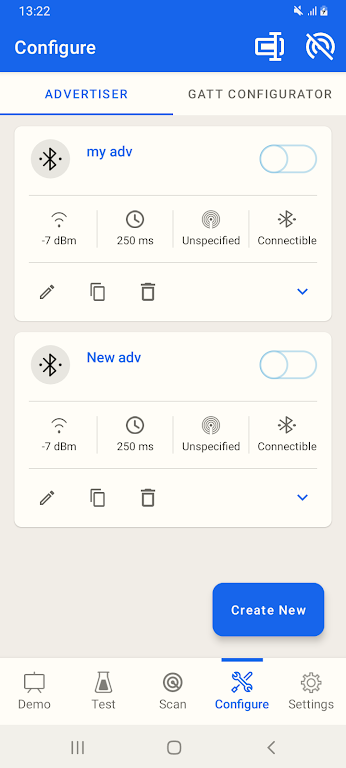 EFR Connect BLE Mobile App Screenshot4