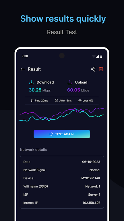 Speed Test For Wifi/3G/4G/5G Screenshot3