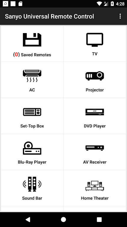 Sanyo Universal Remote Screenshot1