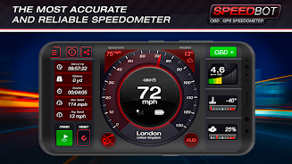 Speedbot. GPS/OBD2 Speedometer Screenshot1