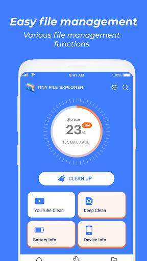 Tiny File Explorer & Cleaner Screenshot1