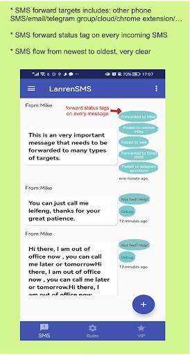 SMS forwarder Screenshot1