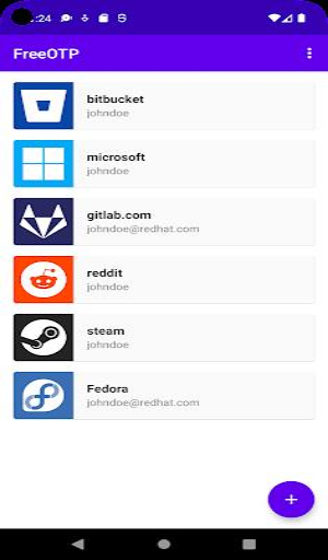 FreeOTP Authenticator Screenshot1