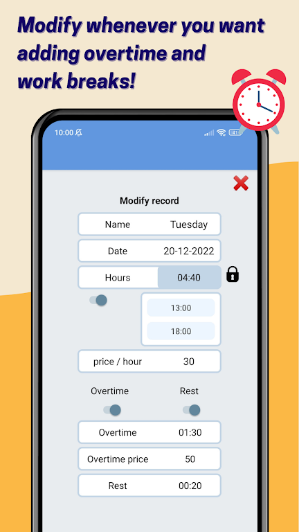 Payment work hours calculator Screenshot2