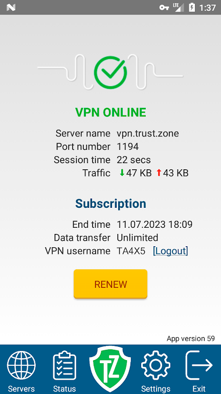 Trust.Zone VPN - Anonymous VPN Screenshot4