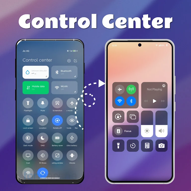 Control Center - iOS Style Screenshot1