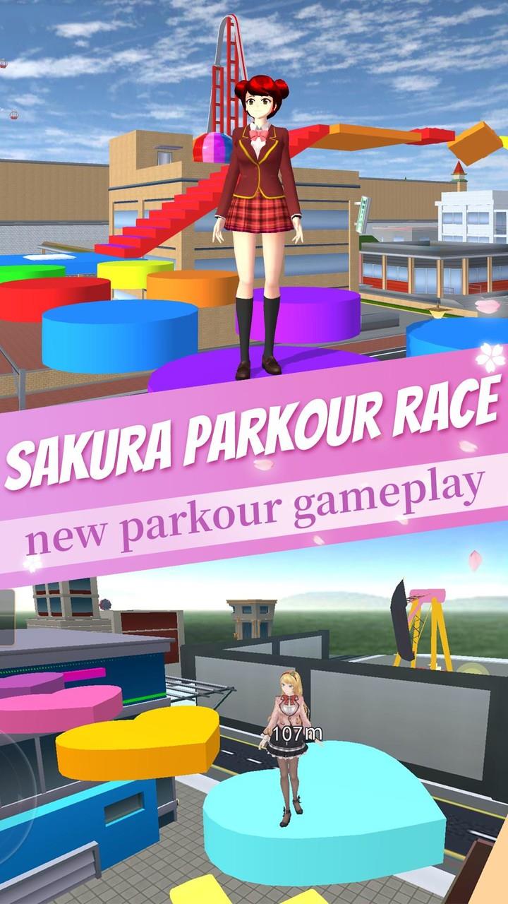 Anime Sakura Girl Parkour Race Screenshot1