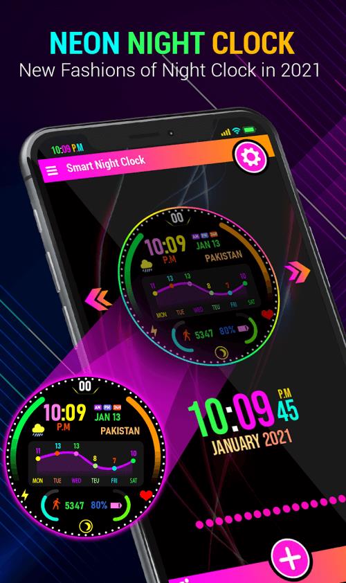 Neon Night Clock Screenshot2