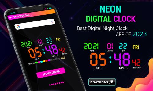 Neon Night Clock Screenshot6