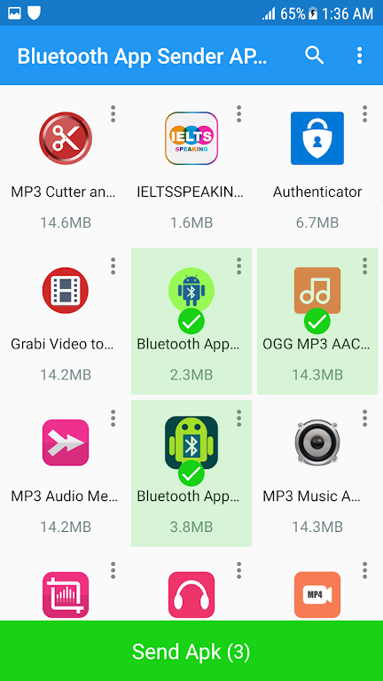 Bluetooth App Sender APK Share Screenshot1