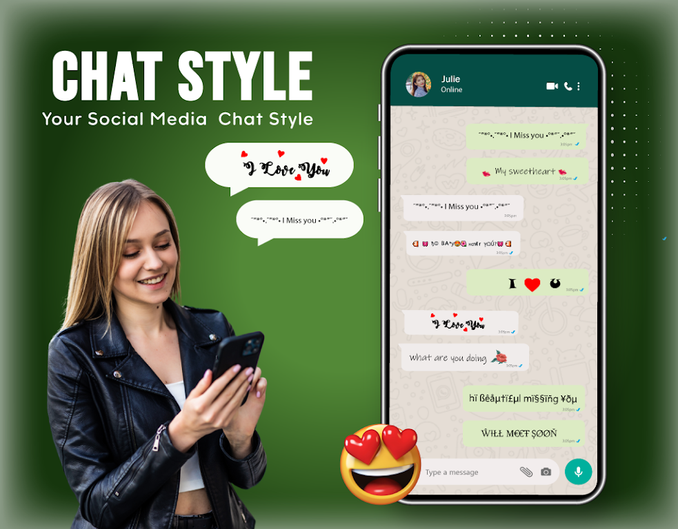 Chat Style - Fonts Keyboard Screenshot1