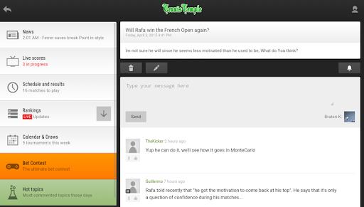 Tennis Temple - Live Scores Screenshot1