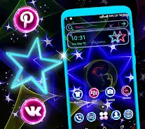 Neon Colorful Star Theme Screenshot1