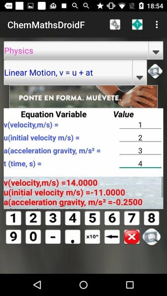 ChemMathsDroidF Screenshot9