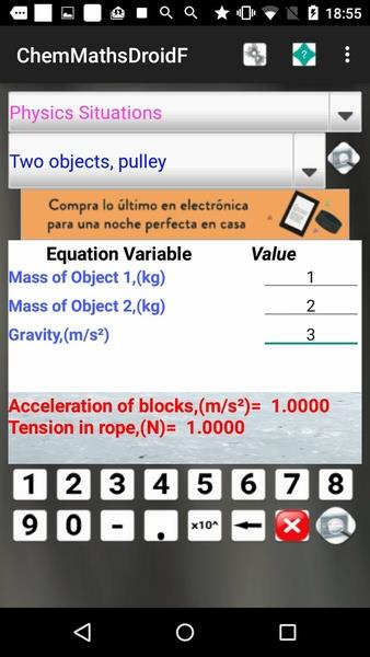 ChemMathsDroidF Screenshot2