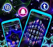 Neon Colorful Star Theme Screenshot5