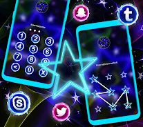 Neon Colorful Star Theme Screenshot3