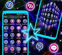 Neon Colorful Star Theme Screenshot2