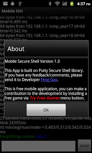 Mobile SSH (Secure Shell) Screenshot3