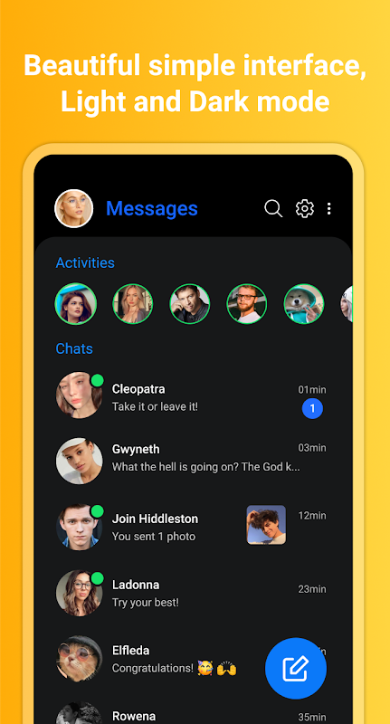 Messenger - Text, Chat, Emoji, SMS, MMS Screenshot3