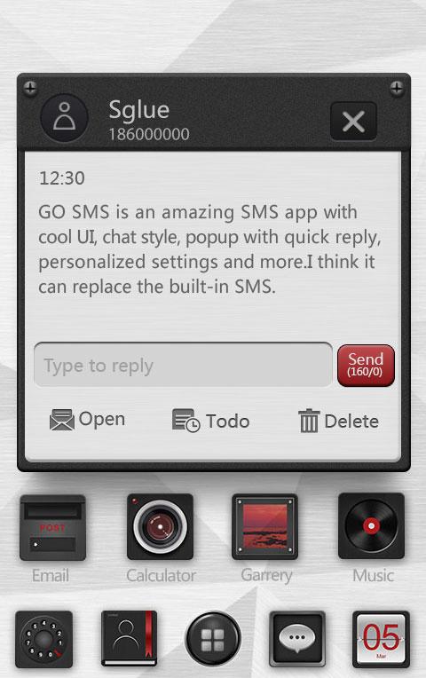 GO SMS PRO METALR THEME EX Screenshot2