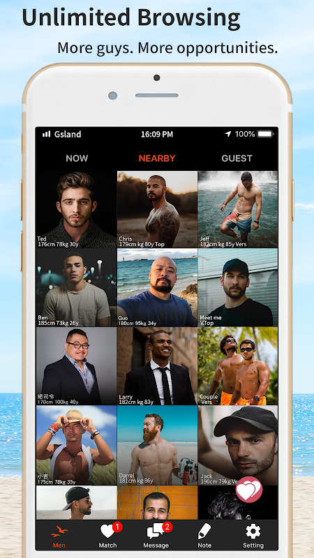 Gsland - Gay Dating & Chat & Match Screenshot1