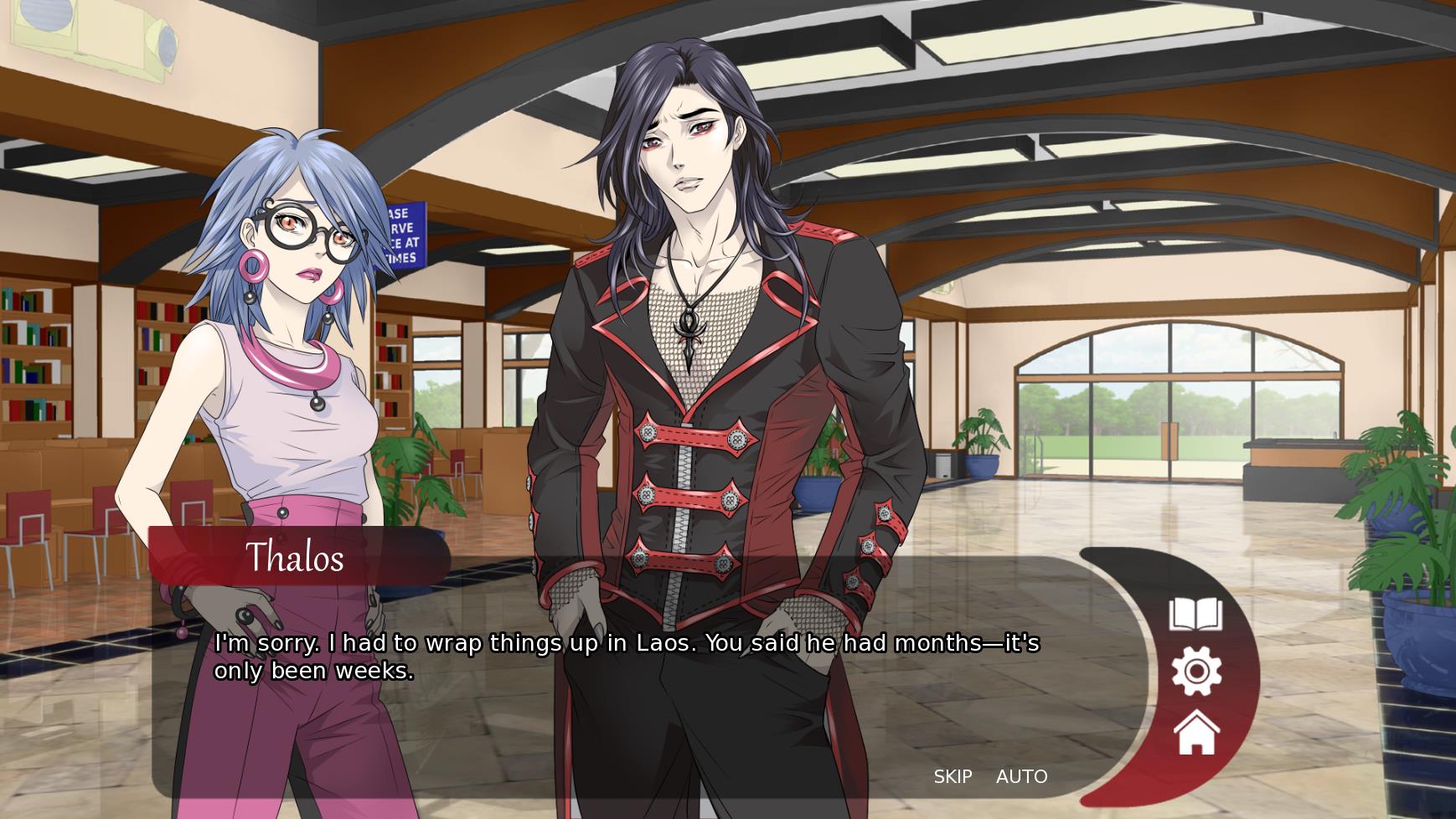 VNRen’PyVampire Slave: A Yaoi Visual Novel Screenshot1