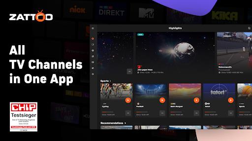 Zattoo TV App Live Television Screenshot2