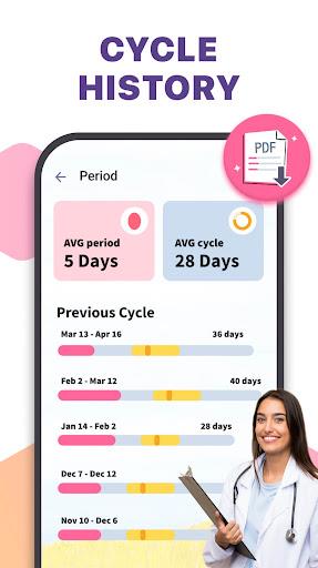 Period Tracker - Ovulation & Pregnancy Calendar Screenshot1