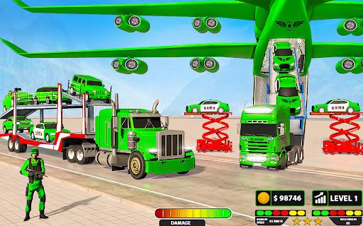 US Army Car Transport Truck:Real Parking Game Screenshot3