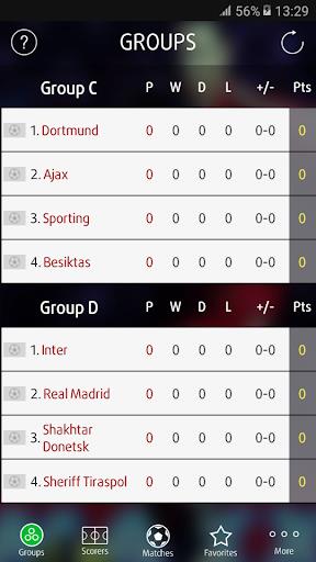 Live Scores for Champions League Screenshot3