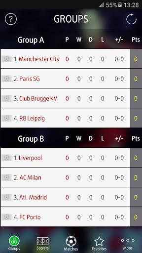 Live Scores for Champions League Screenshot2