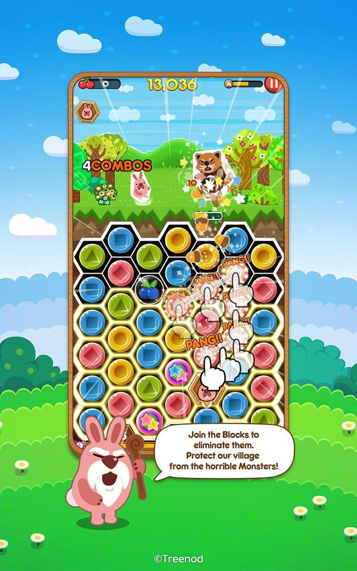 LINE Pokopang - puzzle game! Screenshot1