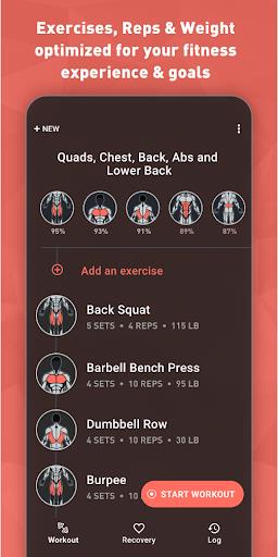 Fitbod Gym & Home Workout Log Screenshot1