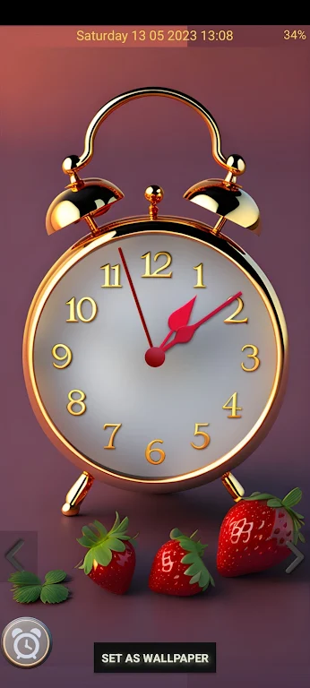 Nice Gold Analog Clock Screenshot2