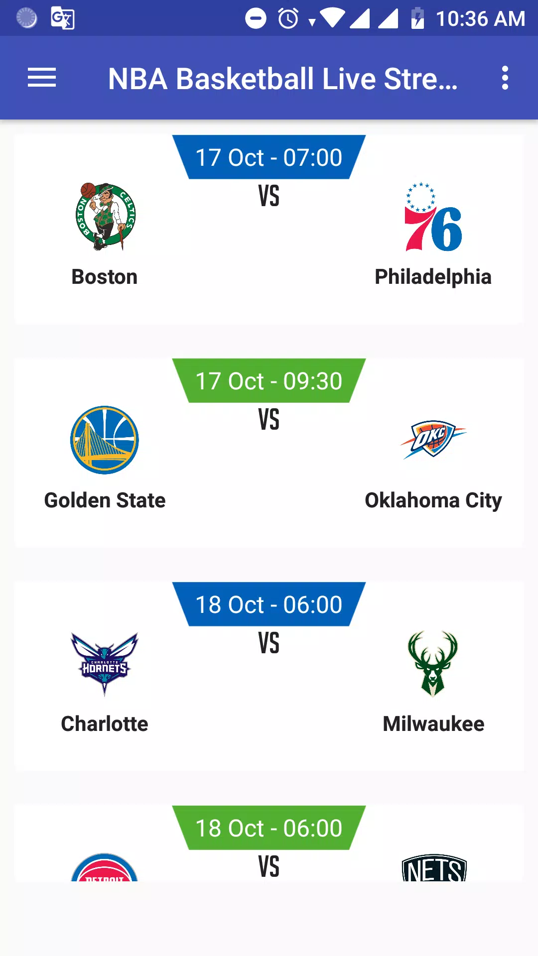 NBA Basketball Live Streaming Screenshot2