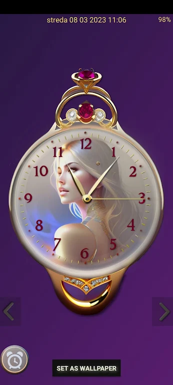 Nice Gold Analog Clock Screenshot4