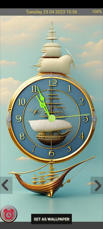 Nice Gold Analog Clock Screenshot3