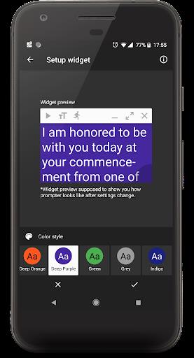 Oratory - teleprompter widget Screenshot1